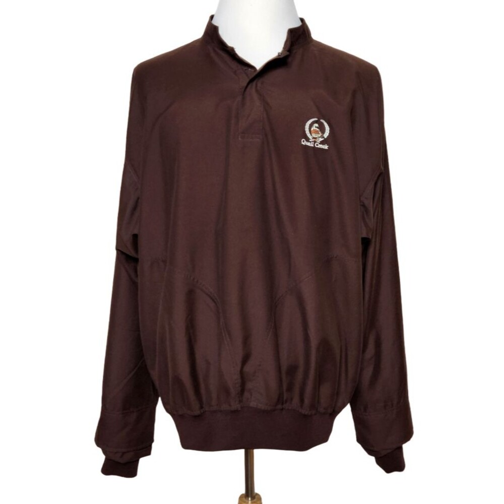 Zero Restriction Mens L Windbreaker Pullover Jacket Golf 1/4 Snap Quail Creek